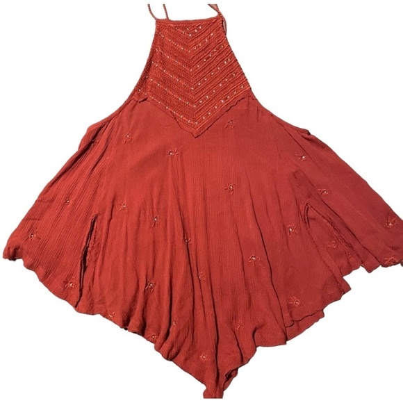 Free People Tops - FREE PEOPLE | Orange Halter Top | Size XS